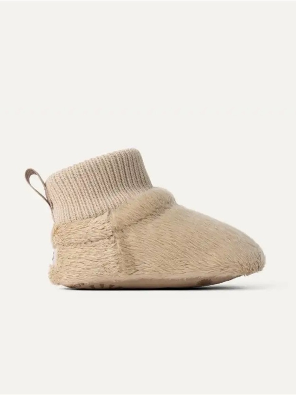UGG Kids Beige Faux-Fur Bootie Slippers
